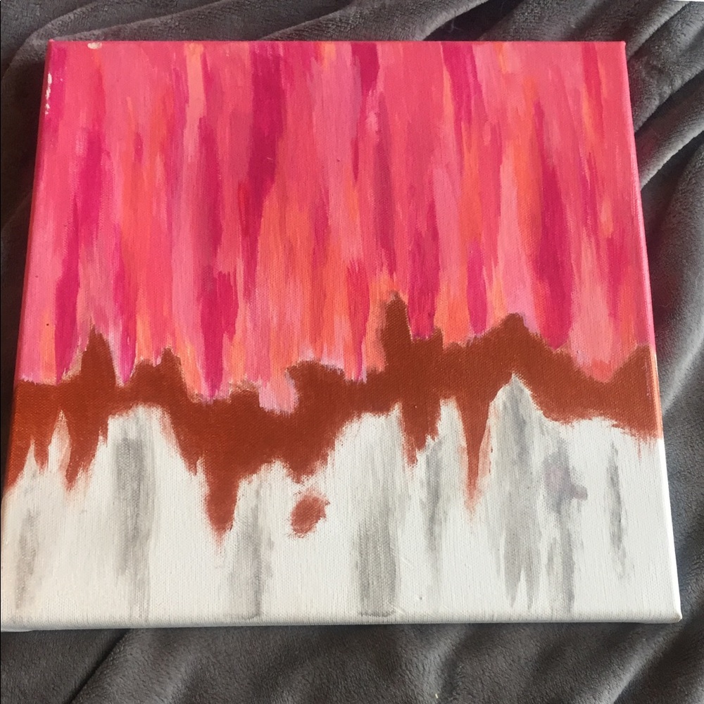 Pink and gold canvas